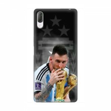 Чехлы для Сони Хпериа Л3 (Leo Messi чемпион) AlphaPrint Месси Чемпион - купить на Floy.com.ua