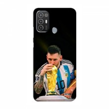 Чехлы для Техно Поп 6 Про (Leo Messi чемпион) AlphaPrint Месси с кубком мира - купить на Floy.com.ua