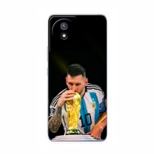 Чехлы для Виво У02 (Leo Messi чемпион) AlphaPrint Месси с кубком мира - купить на Floy.com.ua