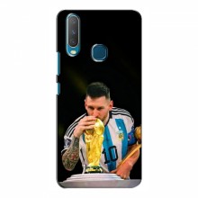 Чехлы для Виво у19 (Leo Messi чемпион) AlphaPrint Месси с кубком мира - купить на Floy.com.ua