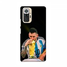 Чехлы для Поко М5с (Leo Messi чемпион) AlphaPrint Месси с кубком мира - купить на Floy.com.ua