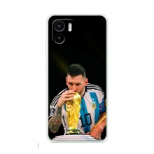 Чехлы для Редми А1 (Leo Messi чемпион) AlphaPrint Месси с кубком мира - купить на Floy.com.ua