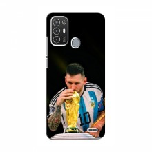 Чехлы для ЗТЕ Блейд А72 (Leo Messi чемпион) AlphaPrint Месси с кубком мира - купить на Floy.com.ua