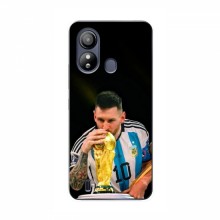 Чехлы для ЗТЕ Блейд Л220 (Leo Messi чемпион) AlphaPrint Месси с кубком мира - купить на Floy.com.ua