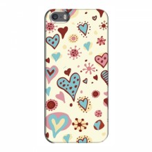 Чехлы для любимой на iPhone 5 / 5s / SE (VPrint) Сердечки - купить на Floy.com.ua