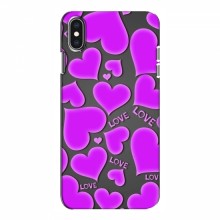 Чехлы для любимой на iPhone Xs (VPrint) Pink hearts - купить на Floy.com.ua