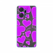 Чехлы для любимой на Huawei Honor X7a (VPrint) Pink hearts - купить на Floy.com.ua