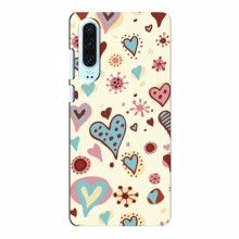 Чехлы для любимой на Huawei P30 (VPrint) Сердечки - купить на Floy.com.ua