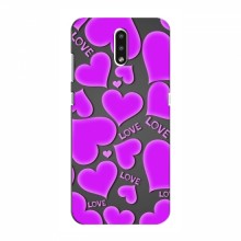 Чехлы для любимой на Nokia 2.3 (VPrint) Pink hearts - купить на Floy.com.ua