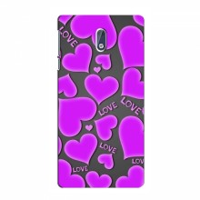 Чехлы для любимой на Nokia 3.1 (VPrint) Pink hearts - купить на Floy.com.ua