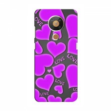 Чехлы для любимой на Nokia 5.3 (VPrint) Pink hearts - купить на Floy.com.ua