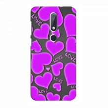 Чехлы для любимой на Nokia 6.1 Plus (VPrint) Pink hearts - купить на Floy.com.ua