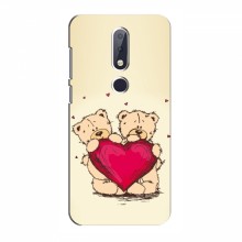 Чехлы для любимой на Nokia 6.1 Plus (VPrint) Медвежонки - купить на Floy.com.ua