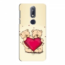 Чехлы для любимой на Nokia 7.1 (VPrint) Медвежонки - купить на Floy.com.ua