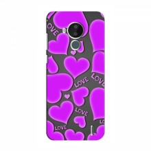 Чехлы для любимой на Nokia C30 (VPrint) Pink hearts - купить на Floy.com.ua