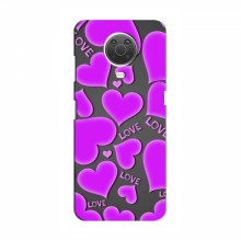 Чехлы для любимой на Nokia G10 (VPrint) Pink hearts - купить на Floy.com.ua