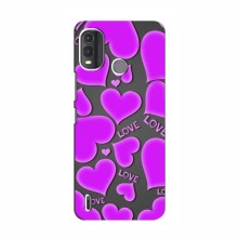 Чехлы для любимой на Nokia G11 Plus (VPrint) Pink hearts - купить на Floy.com.ua