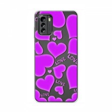 Чехлы для любимой на Nokia G60 (VPrint) Pink hearts - купить на Floy.com.ua