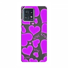 Чехлы для любимой на Motorola Edge 40 Pro (VPrint) Pink hearts - купить на Floy.com.ua