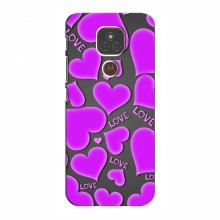 Чехлы для любимой на Motorola MOTO E7 Plus (VPrint) Pink hearts - купить на Floy.com.ua