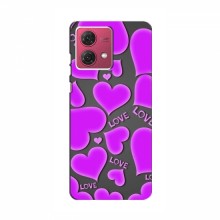 Чехлы для любимой на Motorola MOTO G84 (VPrint) Pink hearts - купить на Floy.com.ua