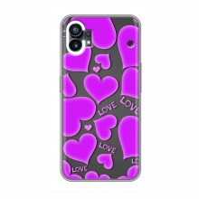 Чехлы для любимой на Nothing Phone 1 (VPrint) Pink hearts - купить на Floy.com.ua