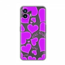 Чехлы для любимой на Nothing Nothing Phone 2 (VPrint) Pink hearts - купить на Floy.com.ua