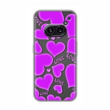 Чехлы для любимой на Nothing Nothing Phone 2a (VPrint) Pink hearts - купить на Floy.com.ua