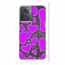 Чехлы для любимой на OnePlus ACE (10R) (VPrint) Pink hearts - купить на Floy.com.ua