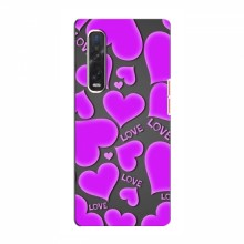 Чехлы для любимой на OPPO Find X3 Pro (VPrint) Pink hearts - купить на Floy.com.ua