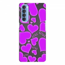 Чехлы для любимой на OPPO Reno 4 Pro (VPrint) Pink hearts - купить на Floy.com.ua