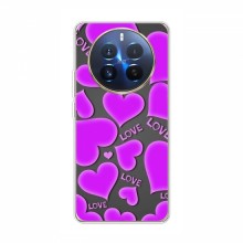 Чехлы для любимой на RealMe 12 Pro (VPrint) Pink hearts - купить на Floy.com.ua