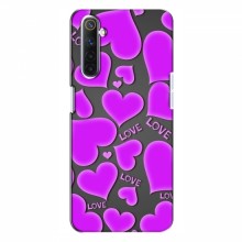 Чехлы для любимой на RealMe 6 (VPrint) Pink hearts - купить на Floy.com.ua