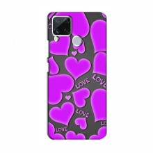 Чехлы для любимой на RealMe C15 (VPrint) Pink hearts - купить на Floy.com.ua