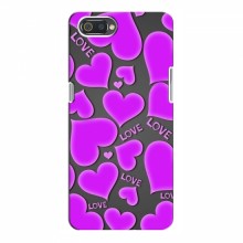 Чехлы для любимой на RealMe C2 (VPrint) Pink hearts - купить на Floy.com.ua