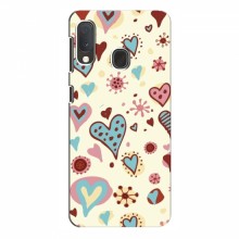 Чехлы для любимой на Samsung Galaxy A20e (VPrint) Сердечки - купить на Floy.com.ua