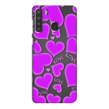 Чехлы для любимой на Samsung Galaxy A21 (A215) (VPrint) Pink hearts - купить на Floy.com.ua