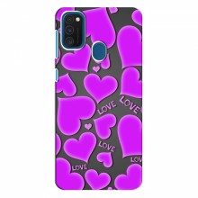 Чехлы для любимой на Samsung Galaxy A21s (VPrint) Pink hearts - купить на Floy.com.ua