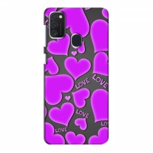 Чехлы для любимой на Samsung Galaxy M21 (VPrint) Pink hearts - купить на Floy.com.ua