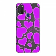Чехлы для любимой на Samsung Galaxy M21s (VPrint) Pink hearts - купить на Floy.com.ua
