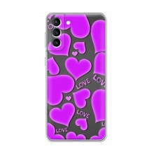 Чехлы для любимой на Samsung Galaxy S21 (VPrint) Pink hearts - купить на Floy.com.ua