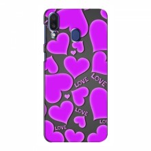 Чехлы для любимой на Samsung Galaxy M20 (VPrint) Pink hearts - купить на Floy.com.ua