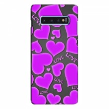 Чехлы для любимой на Samsung S10 Plus (VPrint) Pink hearts - купить на Floy.com.ua