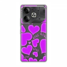 Чехлы для любимой на TECNO Pova 6 (VPrint) Pink hearts - купить на Floy.com.ua