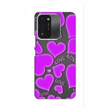 Чехлы для любимой на TECNO Spark 8C (VPrint) Pink hearts - купить на Floy.com.ua