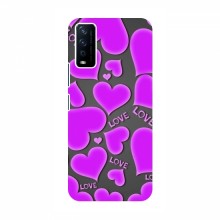Чехлы для любимой на ViVO Y12s (VPrint) Pink hearts - купить на Floy.com.ua