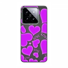 Чехлы для любимой на Xiaomi 14 Pro (VPrint) Pink hearts - купить на Floy.com.ua