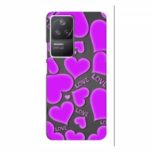 Чехлы для любимой на Xiaomi POCO F4 (5G) (VPrint) Pink hearts - купить на Floy.com.ua