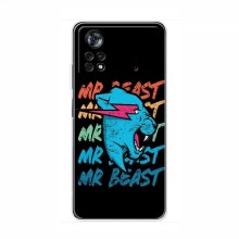Чехлы Мистер Бист для Поко X4 Про (5G) logo Mr beast - купить на Floy.com.ua