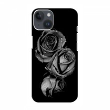 Чехлы с Цветами для Айфон 15 (VPrint) Черная роза - купить на Floy.com.ua